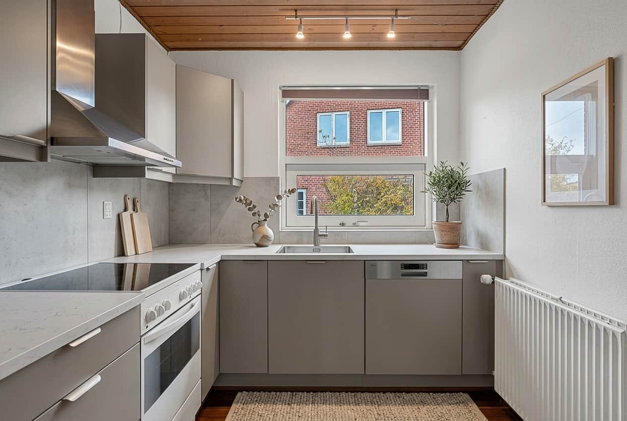 Kitchen after staging