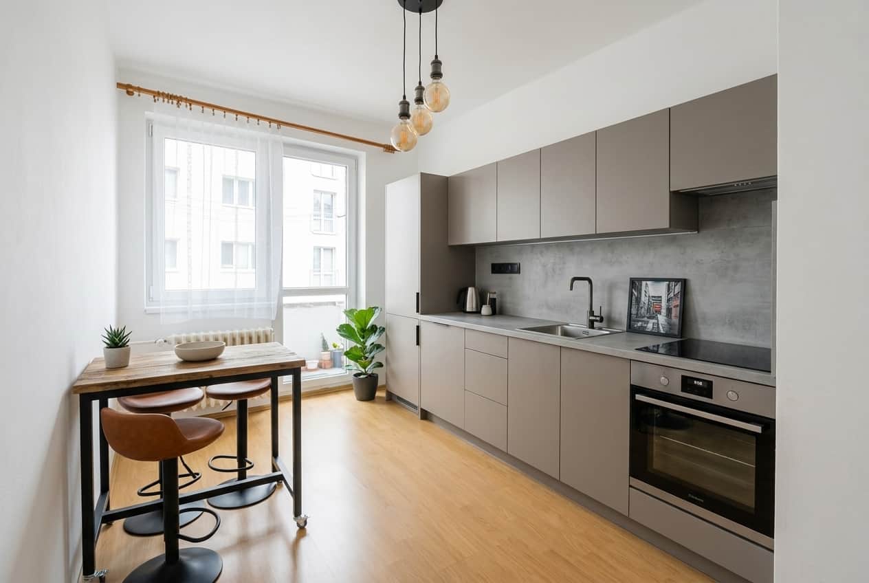 Kitchen + Dining Room after staging